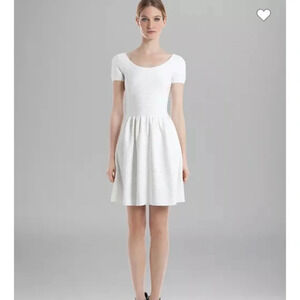 French Atmosphere White Skater Dress